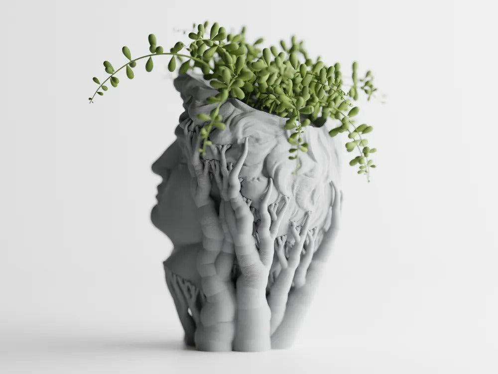 Ethereal Anguish 3D Sculpture Planter – Artistic Statement Pot