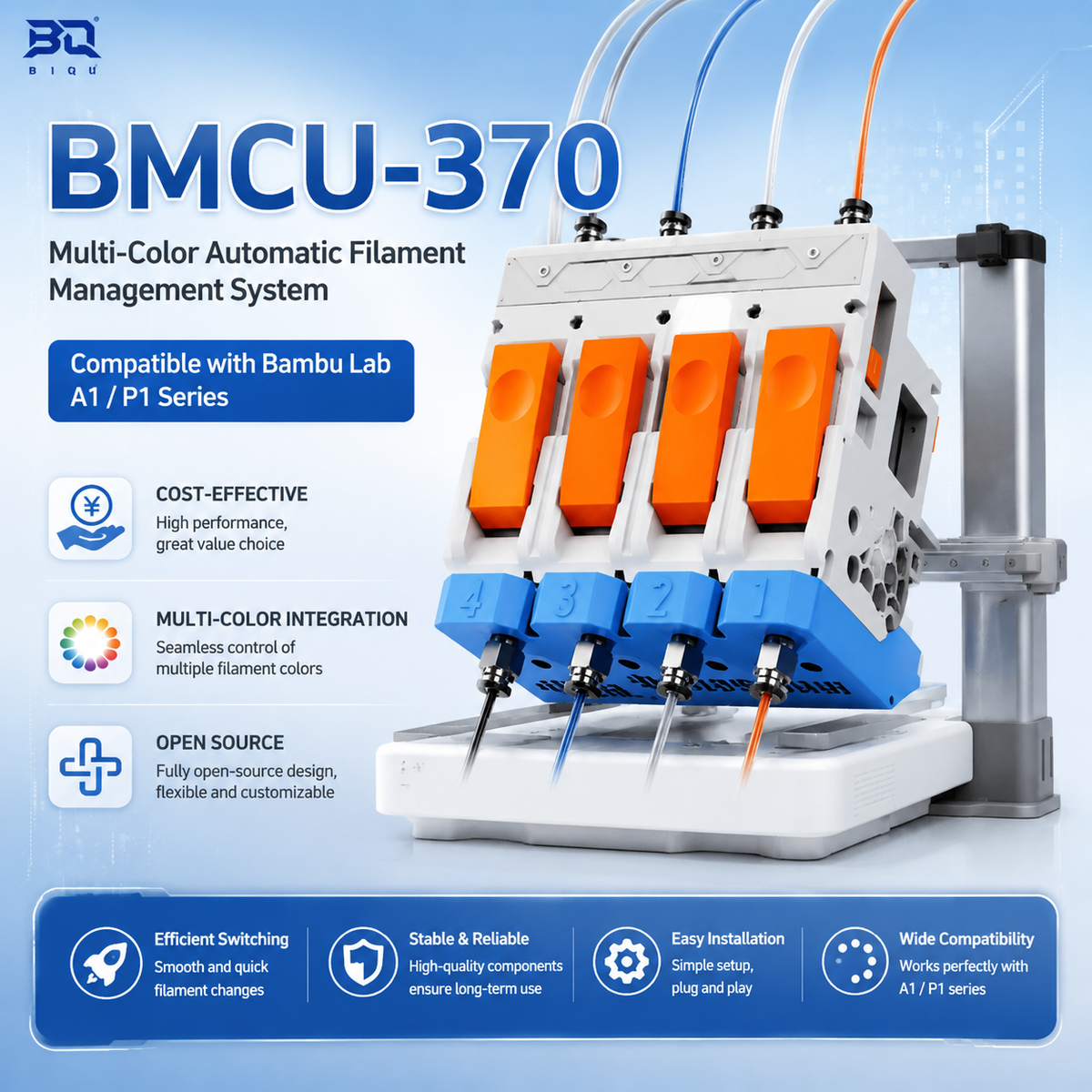 Bambu Lab Automatic Filament Supply System – Multi-Color Refill