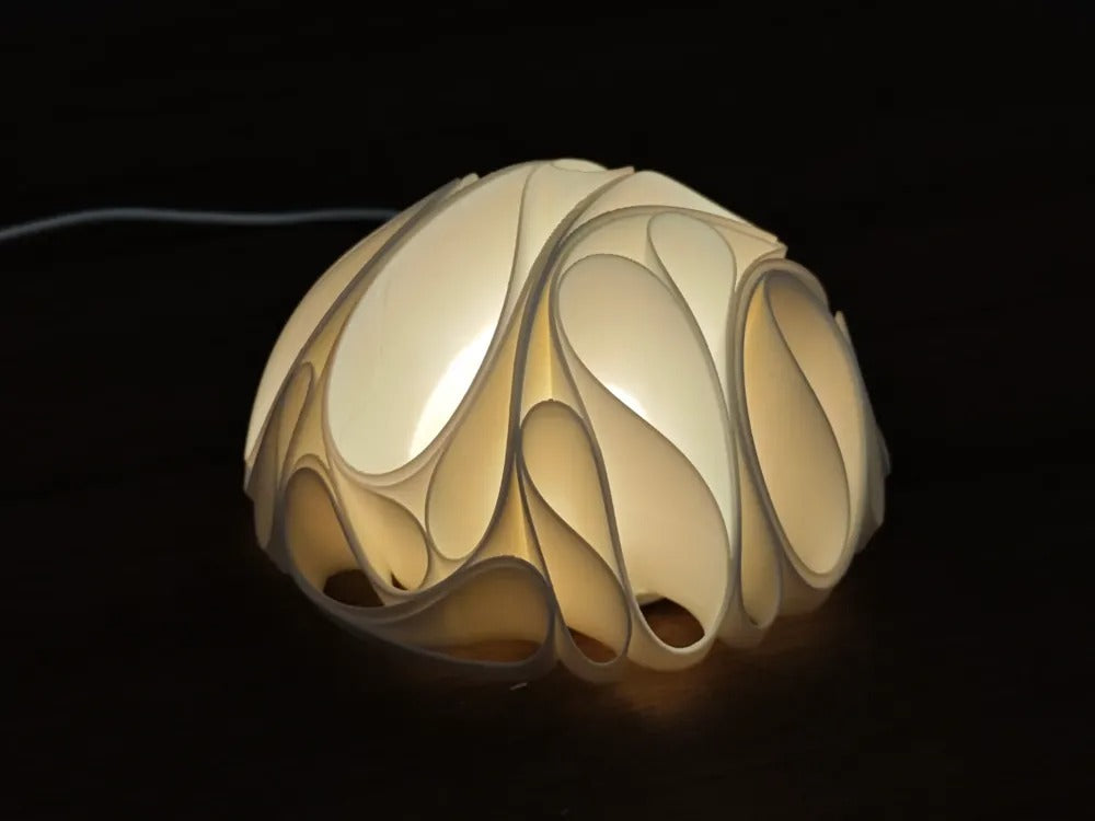 LumiFlow 3D Table Lamp – Organic Wave Light