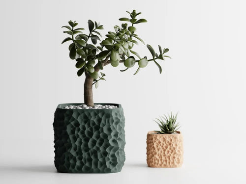 TerraForm 3D Planter - Organic Rock Texture Pot