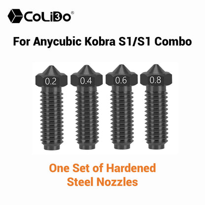 Compatible with Anycubic S1 Hardened steel nozzle (0.2mm/0.4mm/0.6mm/0.8mm)