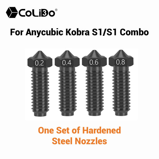 Compatible with Anycubic S1 Hardened steel nozzle (0.2mm/0.4mm/0.6mm/0.8mm)