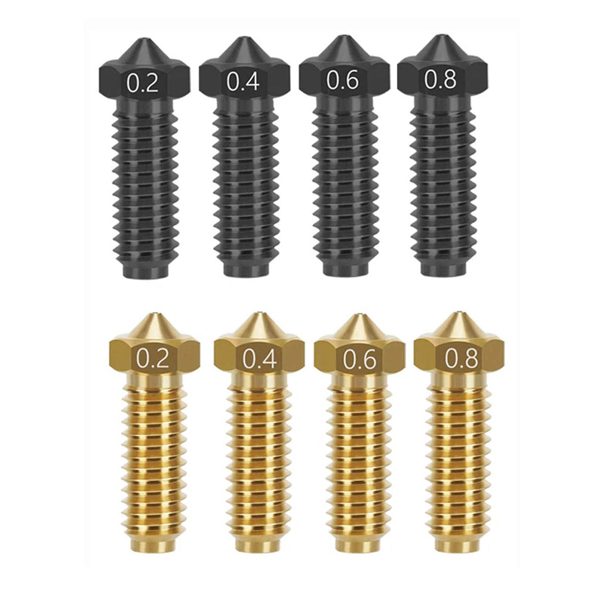 Compatible with Anycubic S1 Hardened steel nozzle (0.2mm/0.4mm/0.6mm/0.8mm)