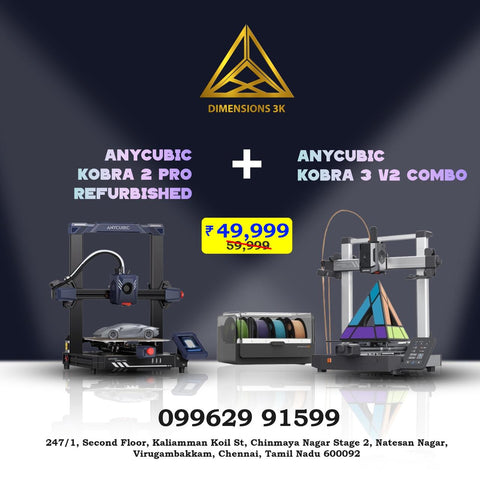 Anycubic Dual Printer Combo: Kobra 3 v2 combo + Kobra 2 Pro (Refurbished) (Limited-Time D3K Special Offer)