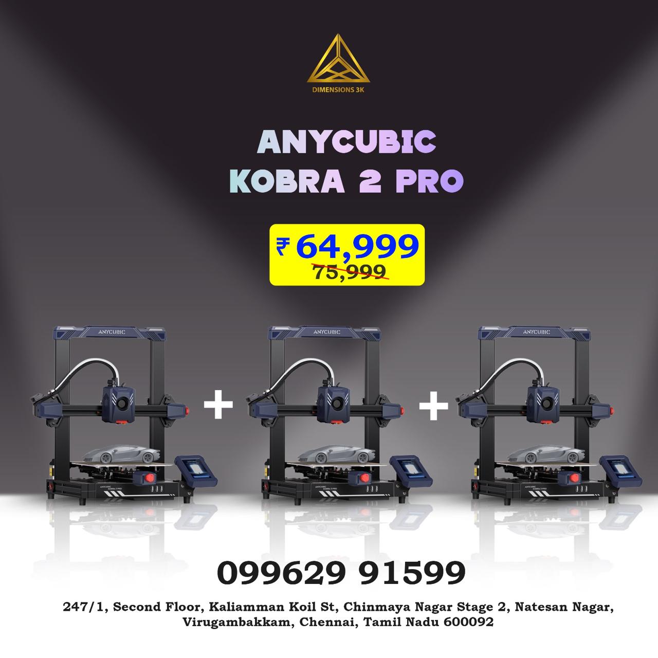 Anycubic 3D-Printer Combo – 3× Kobra 2 Pro (Brand New) | High-Speed Print Farm Pack